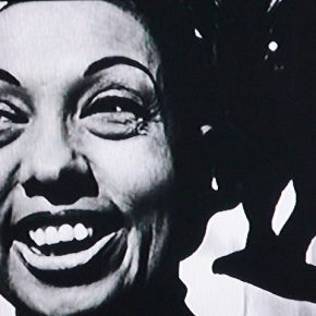 Josephine Baker some time in the 1960s. Television capture, France.